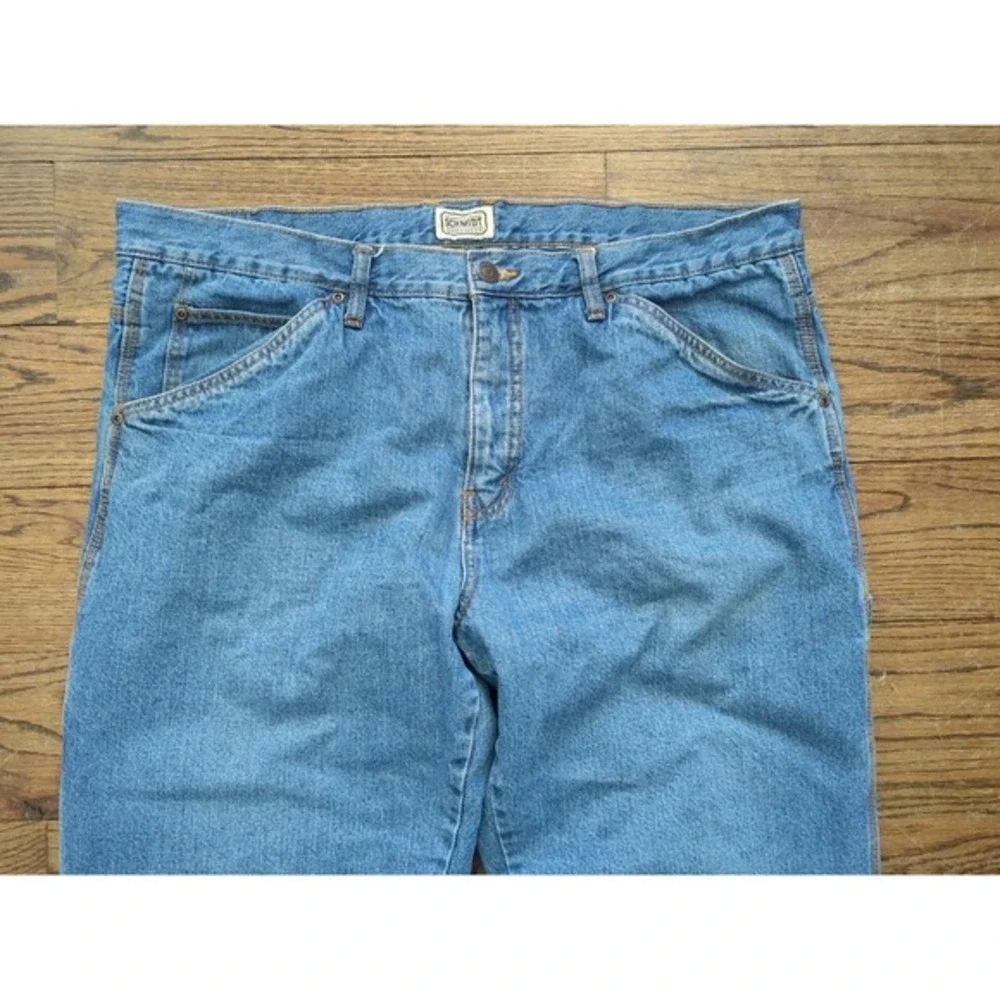 C.E. Schmidt Workwear Fleece Lined Carpenter Denim Jeans Size 40x34 Hammer Loop‎